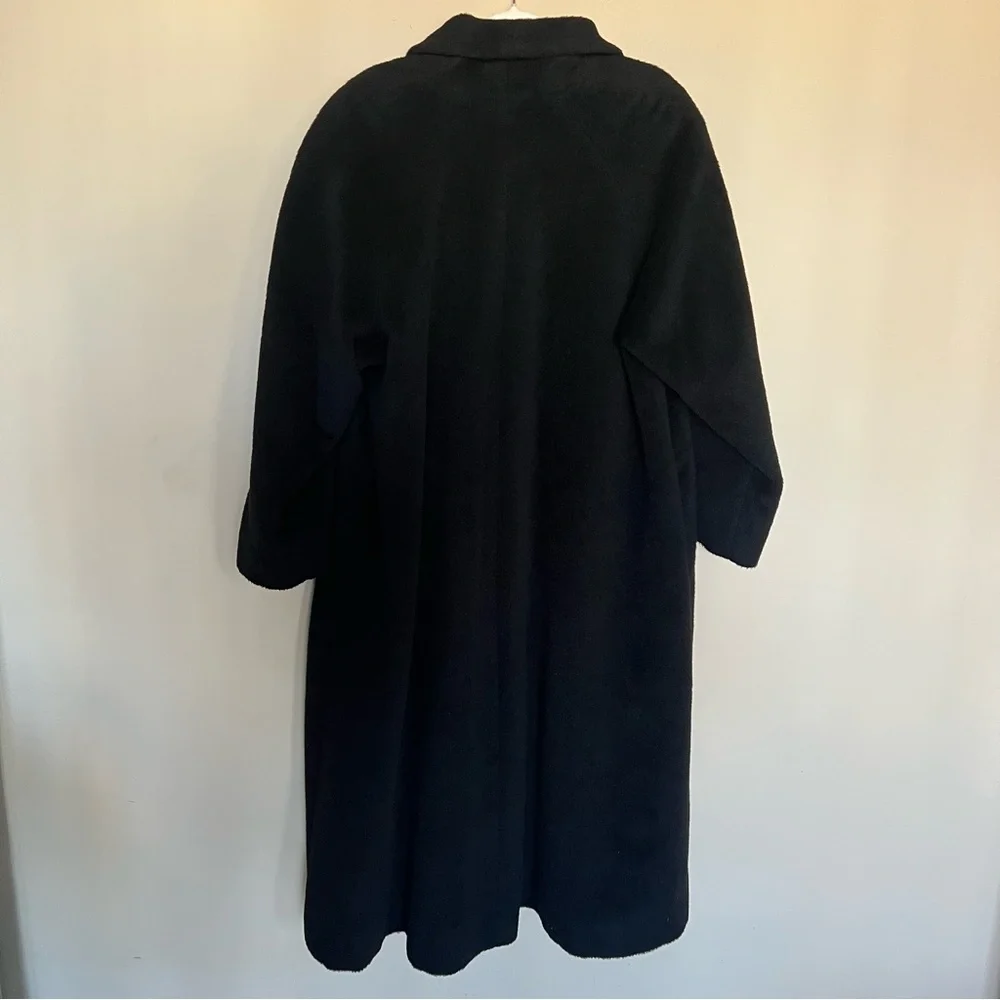 Peruvian Connection Baby Alpaca Wool Long Black Decades Coat